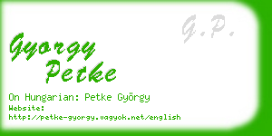 gyorgy petke business card